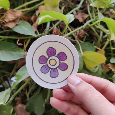 Colour me purple sticker